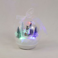 Petite boule de décoration de Noël personnalisée Ornement en verre lumineux en verre bon marché Boules de Noël Ornements