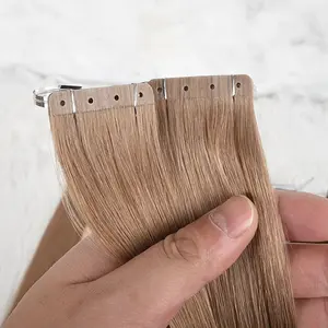 Topelles Double Drawn Pu Skin Weft High Quality Invisible Hole Tape In Hair Extensions 100% European Human Hair Vendor