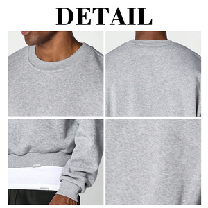 เสื้อสเวตเชิ้ตคอกลมแขนสั้นสีพื้นสำหรับผู้ชาย คิงเซ็น คุณภาพสูง ผลิตจากผ้าฝ้ายแท้ 100% ปักลายตามสั่ง เป็นมิตรต่อสิ่งแวดล้อม เหมาะสำหรับฤดูใบไม้ผลิ - Product Image 6