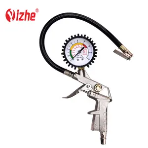 High Precision Tire Pressure Inflator Gun Auto Tire Inflator Gauge With Rubber Case Tyre Pressure Test Gauge