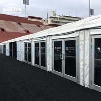 Tente à double étage pour événements commerciaux avec structure en aluminium et parois en verre à vendre