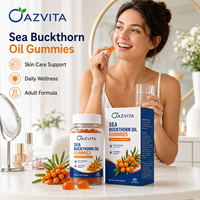 OAZVITA OEM/ODM 100% Biologische Duindoornvruchtenolie Gummies Huidverzorgingssupplement Volwassenen China Duindoornextract Gummies