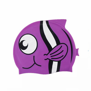 Cartoon Swimming Cap For Children Food Grade Silicone Waterproof Swim Hat With Cute Fish Design - Product Image 3