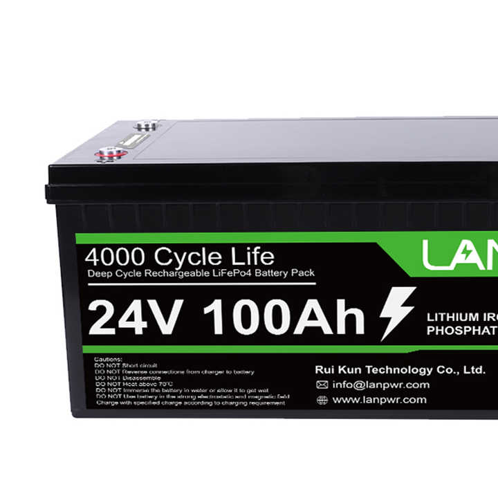 LiFePO4 Battery 24V 100Ah LANPWR EU Stock Deep Cycle Lithium Iron