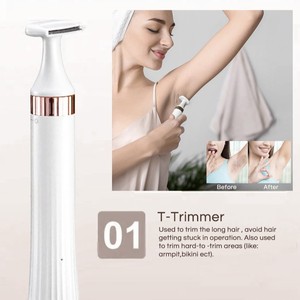 Set de Aseo Femenino, Depiladora Eléctrica Multifunción, <span class=keywords><strong>Cuchilla</strong></span> para Depilación de Axilas, Herramienta de Aseo Íntimo, Depiladora de <span class=keywords><strong>Cejas</strong></span> para el Hogar - Product Image 4
