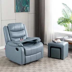 Single Reclining Sofa Chair With Footrest Manual Recliner For Living Room Recliner Sofa