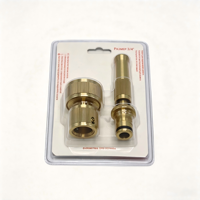 Buse de pulvérisation réglable en laiton de 3/4 pouces pour jardin avec raccord rapide pour tuyau, idéale pour le lavage de voitures et l'arrosage des pelouses