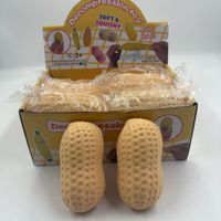 Jouet anti-stress créatif en caoutchouc en forme d'arachide, amusant et original, thème alimentaire, incontournable pour la décompression