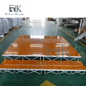 Customized Portable Folding <b>Stage</b> <b>Platform</b> Black Aluminum Alloy Outdoor Event Wedding <b>Stage</b> - Product Image 5