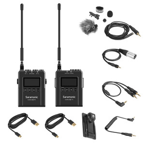 Saramonic Uwmic9S Kit1/2 sistema di microfoni wireless professionale uhf professionale omnidirezionale <span class=keywords><strong>per</strong></span> intervista con fotocamera - Product Image 6
