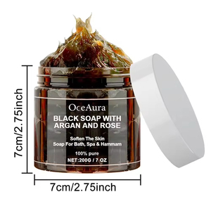 <span class=keywords><strong>Savon</strong></span> <span class=keywords><strong>noir</strong></span> africain personnalisé OEM avec huile d'argan marocaine, <span class=keywords><strong>gommage</strong></span> corporel à la rose, purifie, nettoie, exfolie, produits de beauté - Product Image 6