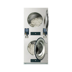 Lavadora y secadora comercial de acero inoxidable que funciona con monedas 12kg 15kg 20kg Proceso de limpieza de agua fría apilada - Product Image 4