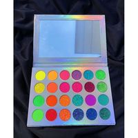 Palette de fards à paupières minéraux portables et imperméables 24 couleurs pour carnations claires à foncées, finitions scintillantes et chatoyantes, 36g, maquillage premium