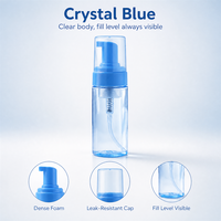 Flacon pompe vide rechargeable bleu pour mousse, distributeur de savon moussant pour le visage, idéal pour les voyages, hôtels, salons et emballage de savon liquide