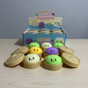 Hot Selling Cute Steamed Bun Stress Relieving Toy Glitter Dumpling Soft <b>Squishy</b> Texture Slow Rebound Ideal for Fidget Play - Product Image 3