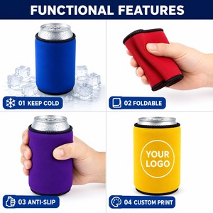 Funda de Neopreno Personalizada para Latas de Cerveza de 12oz, Portavasos Plegable con Impresión por Sublimación, Venta al Por Mayor para Promociones OEM - Product Image 2