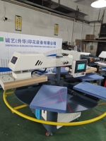 Presse à chaud rotative entièrement automatique à deux têtes chauffantes 40x50 40x60, 6 plaques, 6 stations, machine d'impression pour la personnalisation de vêtements