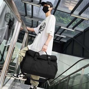 Bolsa de Lona de Gran Capacidad para Viaje, Bolsa de Gimnasio Impermeable con Cierre Enrollable para Hombres y Mujeres, Bolsa Deportiva de Hombro para Entrenamiento y Fitness - Product Image 3