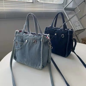 Benutzer definierte Logo Denim Tasche ins koreanische Version von coolen Kunst Trend Hand Frachtbrief Einkaufstasche Frauen - Product Image 2