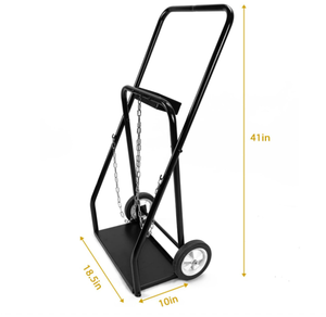 Zware Kar Lassen Cilinder Kar Met Twee 6 ''Massief Rubber Wielen Met 2 Scharnieren Gas Zuurstof Fles Acetyleentank Hand Truck - Product Image 5