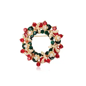 Broche De Natal Acessórios Do Partido Wreath Corsage Suit Santa Moose Badge Atacado