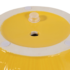 Set di 2 vasi da fiori in ceramica testurizzata, gialli, decorativi, per uso interno ed esterno - Product Image 6