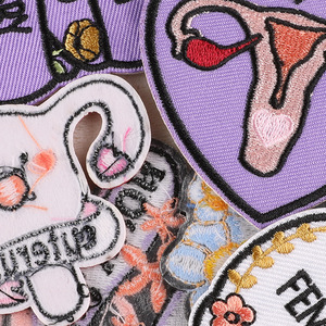 Parches Termoadhesivos Creativos con <span class=keywords><strong>Bordado</strong></span> de Computadora, Diseño <span class=keywords><strong>Feminista</strong></span>, al por Mayor - Product Image 4