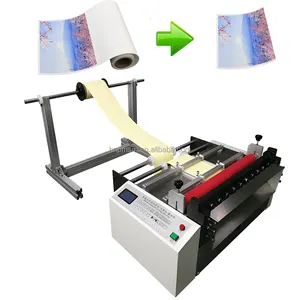 Fabrika fiyat toptan beyaz kağıt kesme mükemmel alüminyum folyo etiket kalıp kesme makinesi kağıt çapraz kesme makinesi