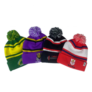Custom Wholesale Logo Winter Sports Football Knitted Embroidered Bobble Hat <strong>Pom</strong> <strong>Pom</strong> <strong>Beanies</strong> - Product Image 4