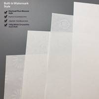 Papier de sécurité filigrané avec fil de sécurité doré, certificat anti-contrefaçon, motif chrysanthème, fleur de prunier, panda