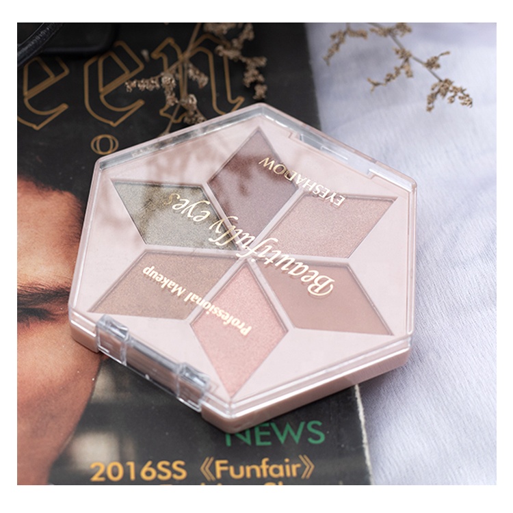 Индивидуальная палитра теней для век с высокой пигментированной фирменной торговой маркой, 6 цветов