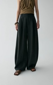 <span class=keywords><strong>Pantaloni</strong></span> da Lavoro Minimalisti da Donna, Gamba Larga con Pieghe, in <span class=keywords><strong>Misto</strong></span> <span class=keywords><strong>Lino</strong></span> Traspirante e Sostenibile, Eleganti <span class=keywords><strong>Pantaloni</strong></span> da Spiaggia - Product Image 4