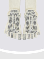 Chaussettes de yoga de haute qualité en gros femmes poignées antidérapantes chaussettes antidérapantes chaussettes Pilates Grip conception de logo personnalisé