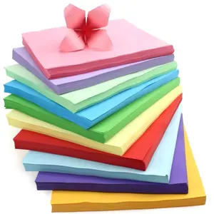 Vente en gros de papiers colorés artisanaux pour le bricolage d'animaux Papier origami pour enfants Jeu de cartes pliant Animaux en origami