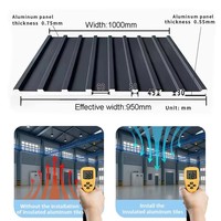 Panneau sandwich en polyuréthane, tôle de toiture en aluminium, panneau isolant extérieur en métal résistant au feu pour entrepôt, isolation pour toiture extérieure froide