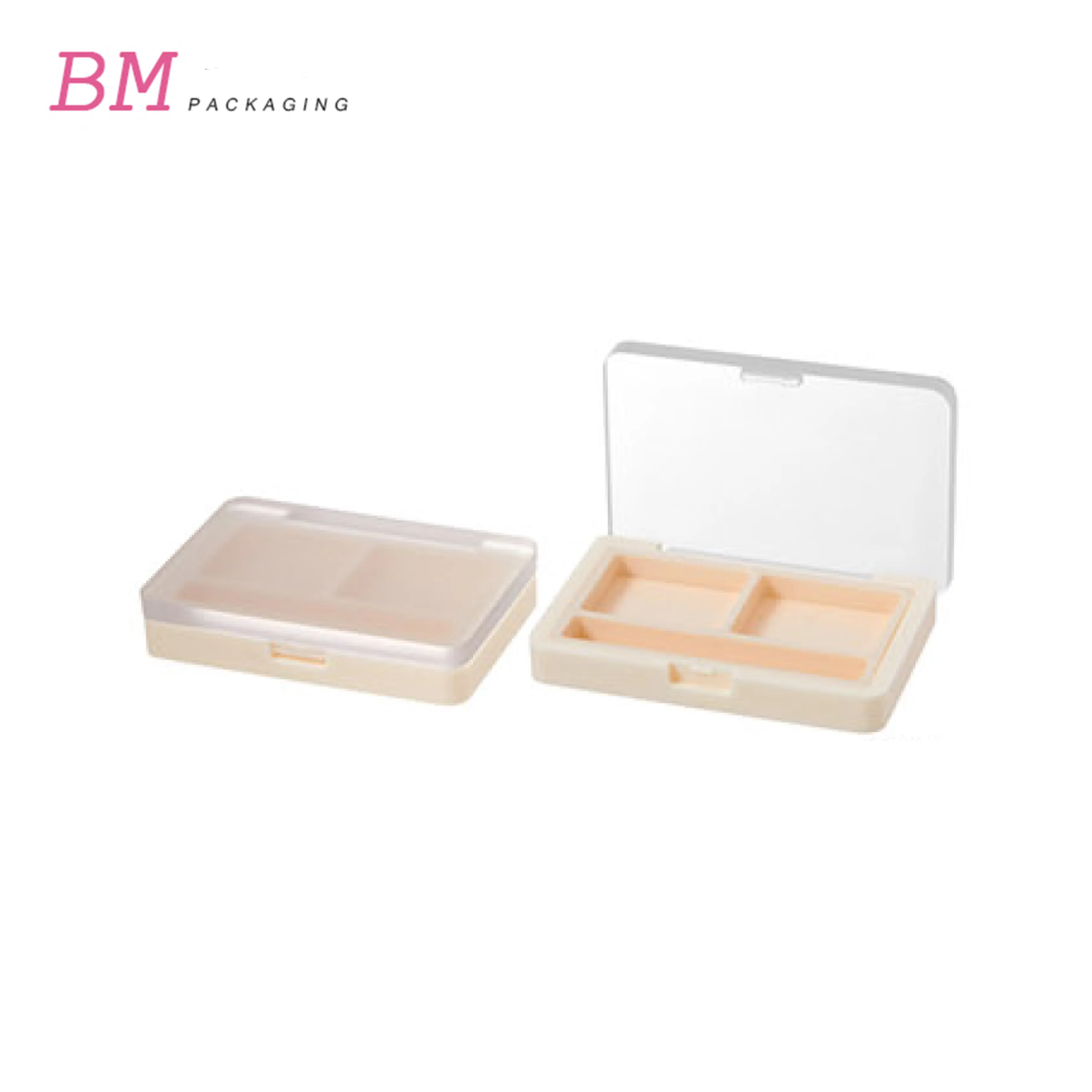 Double Color Eyebrow Shadow Powder Compact Case Small Empty Small Empty Makeup Palette Packaging