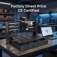 Mini CNC 3020 Pro de bureau, machine de gravure laser 3 axes haute précision refroidie par air pour bois, cuir, papier avec support IA et Wi-Fi