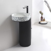 Lavabo sur pied en céramique de luxe moderne 2026 – Options autoportantes, nettoyage facile, drain intégré, garantie 2 ans, robinet à levier
