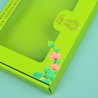 Boîtes d'expédition de luxe en carton ondulé recyclables avec logo personnalisé imprimé, fenêtre transparente en PVC et estampage à chaud UV