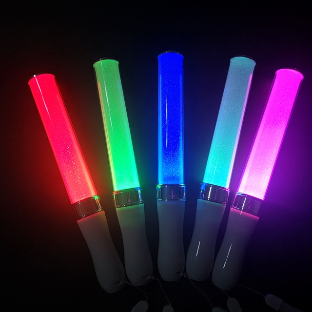 Hot Selling LED Stick Lights Concert Party Wedding Lighting Remote Control Customized Logo 15 Colors RGB Portable Glow Sticks