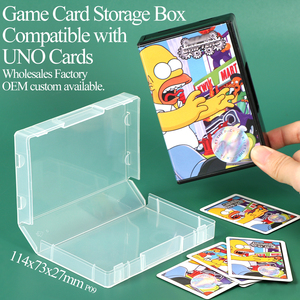 SUNSHING Plastic <b>Gaming</b> Card Storage Organizer Trading Card Protective <b>Boxes</b> Snap Closed Card Deck Case for UNO Game Card Case - Product Image 1