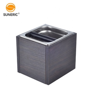 Moulin à <span class=keywords><strong>café</strong></span> expresso en acier inoxydable, bac à poudre, base en bois, support pour barista, bac à déchets, boîte à <span class=keywords><strong>café</strong></span> - Product Image 6