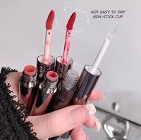 Vente en gros Rouge à lèvres liquide à deux têtes 6 couleurs Waterproof Vegan Lip Plumper Creamy Mineral Formula Volumizing Hydratant Shimmer