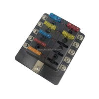 Vente chaude Fusible Bloc Lame Fusible Boîte Bus Bar Pouce Vis LED Indicateur 10 Voies Fusible Bloc Titulaire