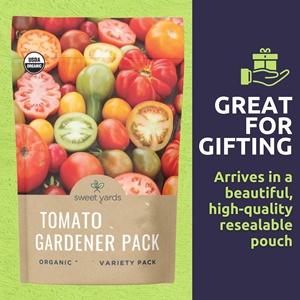 Pack de Variétés de Tomates Biologiques Saison 2025 Incluant Roma, Black Krim, Poire Jaune et <span class=keywords><strong>Ananas</strong></span> pour Plantation Intérieure et Extérieure - Product Image 1