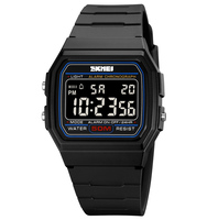 Montres SKMEI 2042 Ultra-Mince G-Shock Classique Digitale pour Hommes Carrée Rétro Montre-Bracelet Électronique Digitale