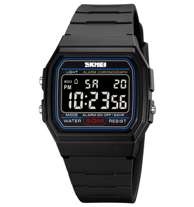 <span class=keywords><strong>Relojes</strong></span> Digitales para Hombre SKMEI 2042 Ultra Finos Estilo G-Shock Clásico Cuadrado Retro Electrónico de Pulsera - Product Image 4