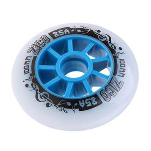 Pattini in linea per esterni da 100mm blu da corsa con parti di ruote in PU per il pattinaggio in linea - Product Image 2