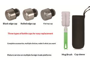กระติกน้ำสุญญากาศแบบพกพา ขนาด 350 มล. 500 มล. 750 มล. 1000 มล. (17 ออนซ์)  ทำความสะอาดง่าย สำหรับสำนักงานและกิจกรรมกลางแจ้ง  พร้อมสกรีนโลโก้ได้ - Product Image 6
