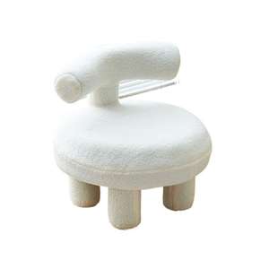 Taburete Redondo Moderno de Espuma, Otomana Suave para el Hogar, Silla para Sala de Estar o Dormitorio, Estilo de Diseño Escandinavo - Product Image 5